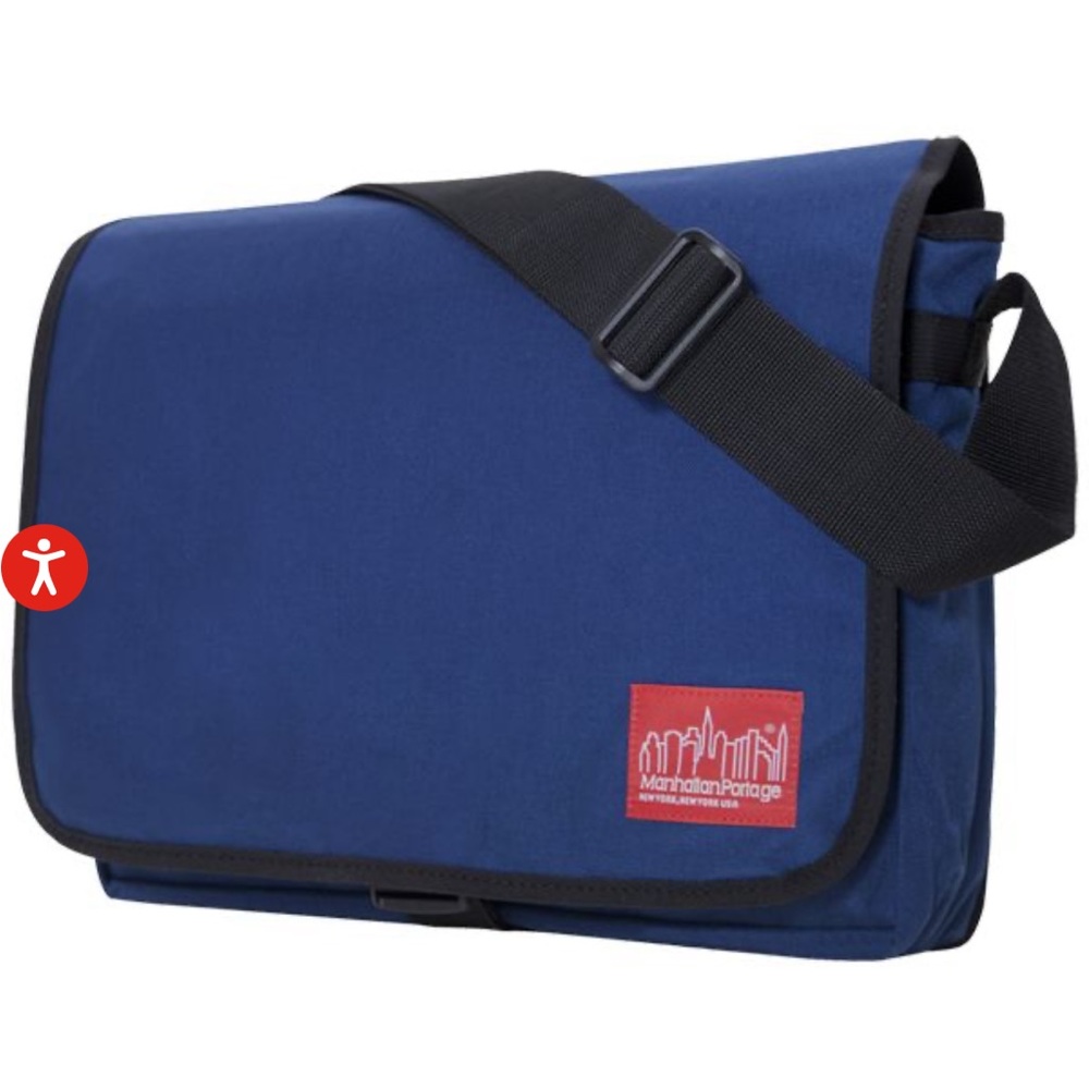 Manhattan Portage Deluxe Computer Messenger Bag. Navy Blue.